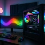 Nvidia’s AI Tech Changes Everything gaming GPU with VRAM usage comparison and futuristic AI concept